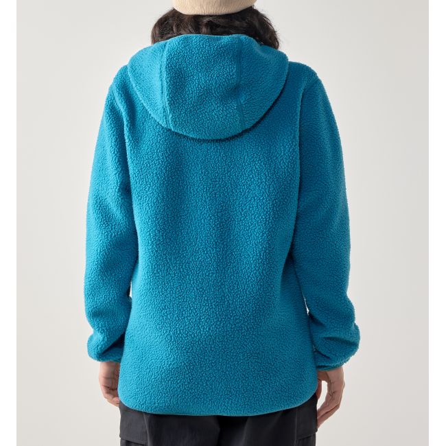 Haglöfs Funäs Pile Hood W – Hanorac fleece pufos - Albastru Deep Teal