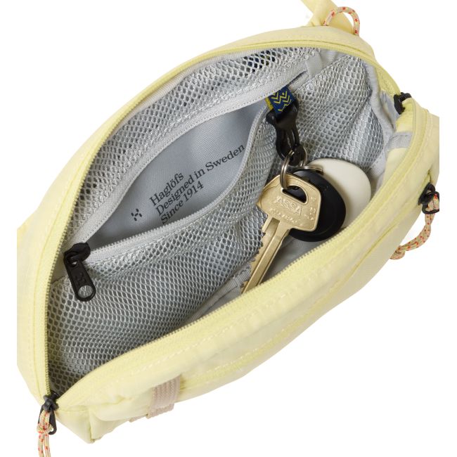 Haglöfs Tight Hip Pack 1 – Borsetă 1 L - Galben Yellow Rise/Chalk Beige