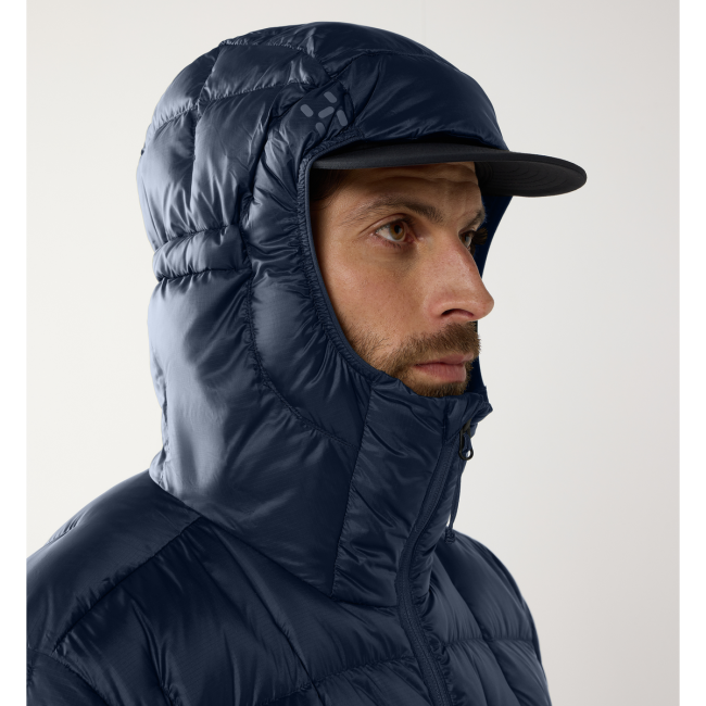 Haglöfs Hede Down Hood – Geacă din puf cu glugă - Albastru închis Tarn Blue