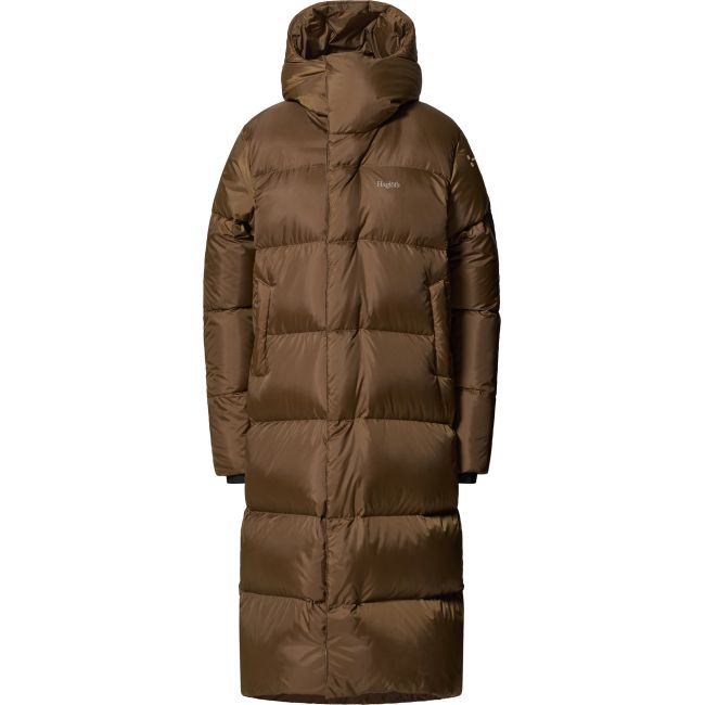 Haglöfs Long Down II Parka W – Parka lungă din puf - Maro Teak Brown