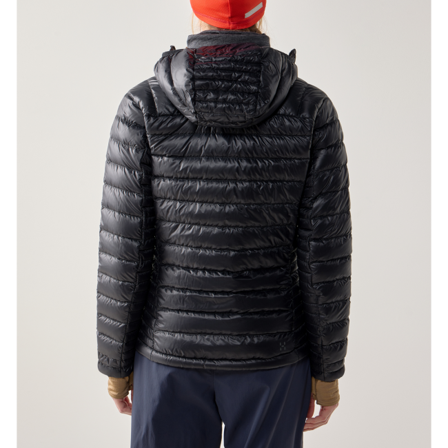 Haglöfs L.I.M Down II Hood W – Geacă din puf ultraușoară cu glugă - Negru True Black