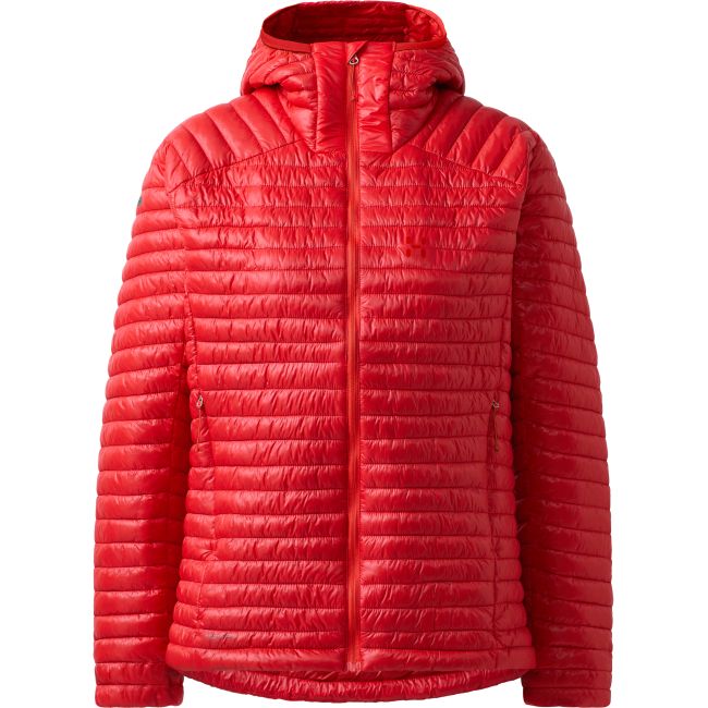 Haglöfs L.I.M Mimic II Hood W – Geacă izolată ultraușoară Mimic cu glugă - Roșu Tech Red