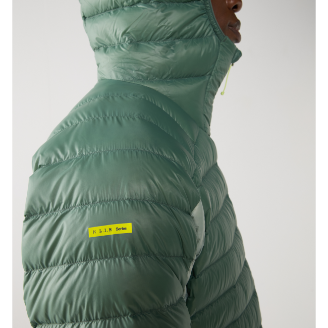 Haglöfs L.I.M Down II Hood – Geacă din puf ultraușoară cu glugă - Verde Chlorophyll Green/Dew Green