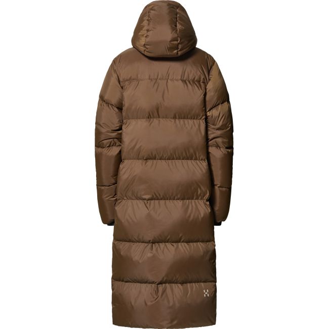 Haglöfs Long Down II Parka W – Parka lungă din puf - Maro Teak Brown