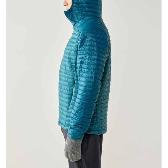 Haglöfs L.I.M Mimic II Hood – Geacă izolată ultraușoară Mimic cu glugă - Albastru Mountain Teal/Deep Teal