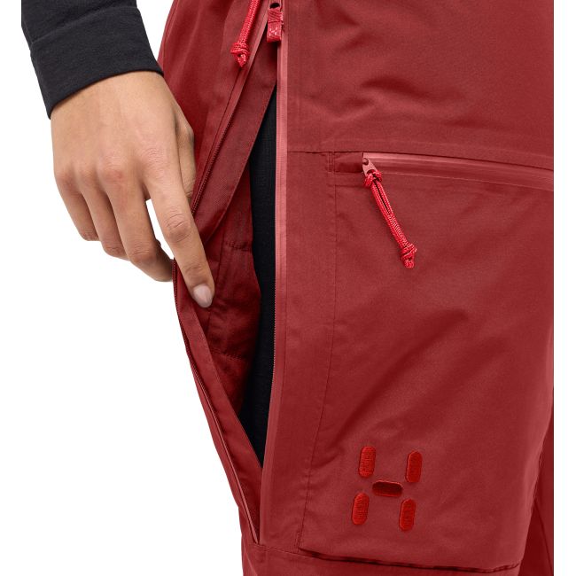 Haglöfs Latnja GTX Insulated Pant W – Pantaloni de schi izolați GORE-TEX - Roșu Carmine Red