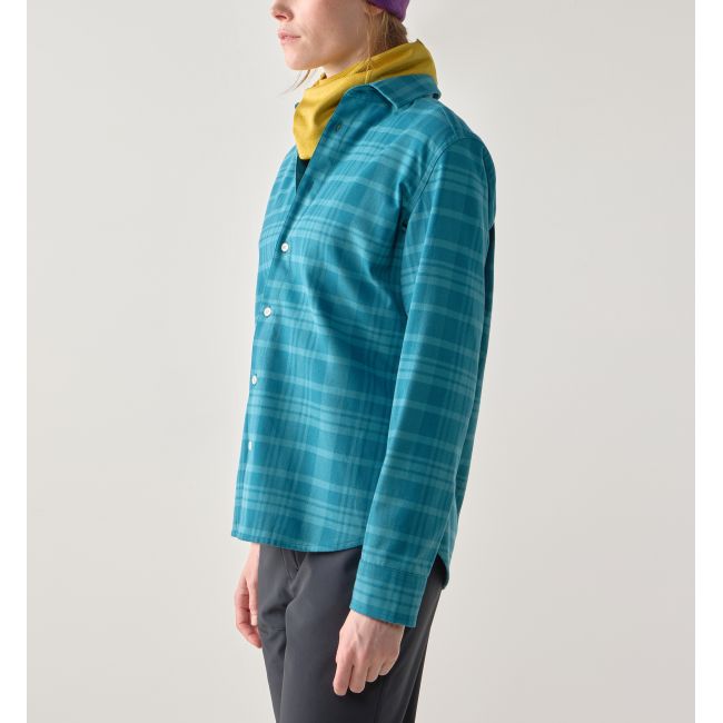 Haglöfs Virke Flannel Shirt W – Cămașă din flanel - Albastru Mountain Teal/Deep Teal