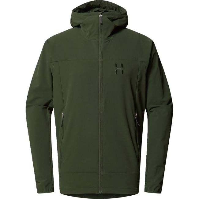 Haglöfs Rosson Softshell Hood – Geacă softshell cu glugă - Verde Seaweed Green