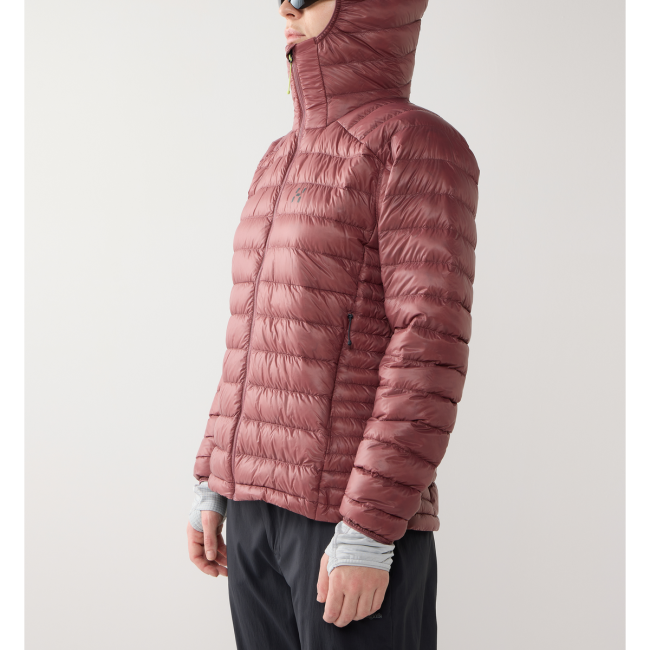 Haglöfs L.I.M Down II Hood W – Geacă din puf ultraușoară cu glugă - Roz Misty Mauve