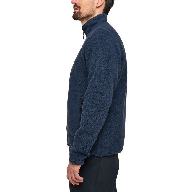 Haglöfs Mossa Pile Jacket – Geacă fleece pufos - Albastru închis Tarn Blue