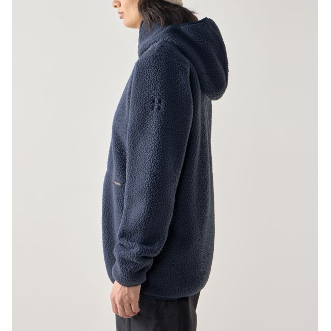 Haglöfs Funäs Pile Hood W – Hanorac fleece pufos - Albastru închis Tarn Blue