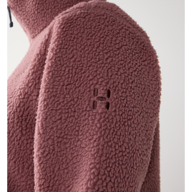 Haglöfs Funäs Pile Hood W – Hanorac fleece pufos - Roz Misty Mauve