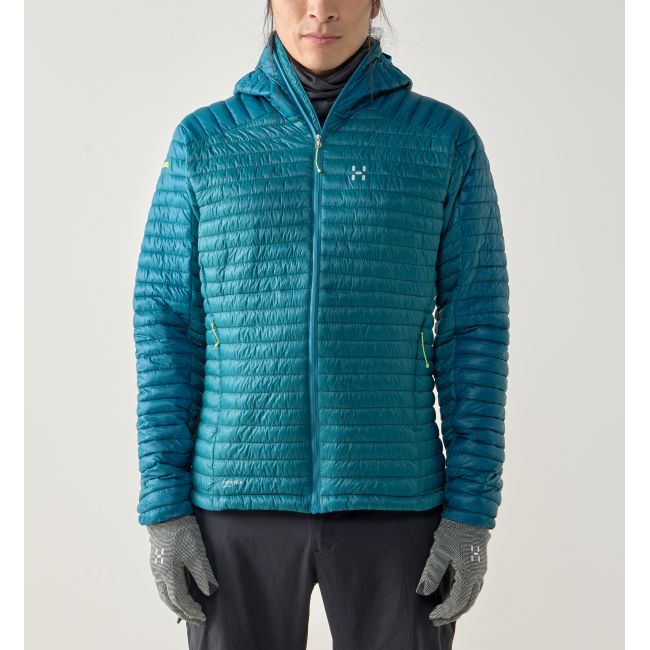 Haglöfs L.I.M Mimic II Hood – Geacă izolată ultraușoară Mimic cu glugă - Albastru Mountain Teal/Deep Teal