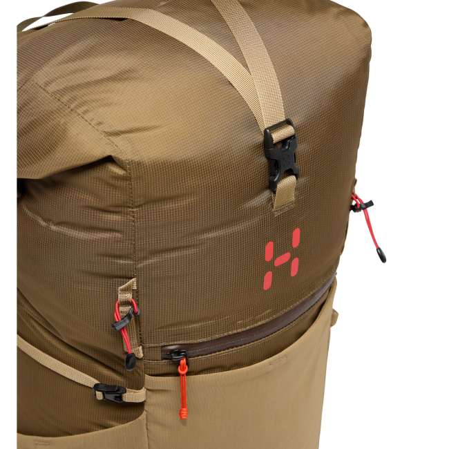 Haglöfs Magma Rolltop 40 WR – Rucsac rolltop 40 L rezistent la apă - Maro Teak Brown/Oak Brown