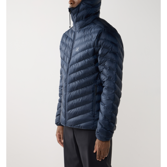 Haglöfs Särna Mimic II Hood – Geacă izolată Mimic Gold cu glugă - Albastru închis Tarn Blue