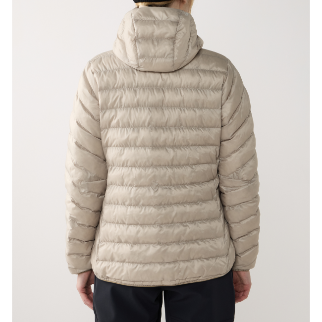 Haglöfs Särna Mimic II Hood W – Geacă izolată Mimic Gold cu glugă - Bej Chalk Beige