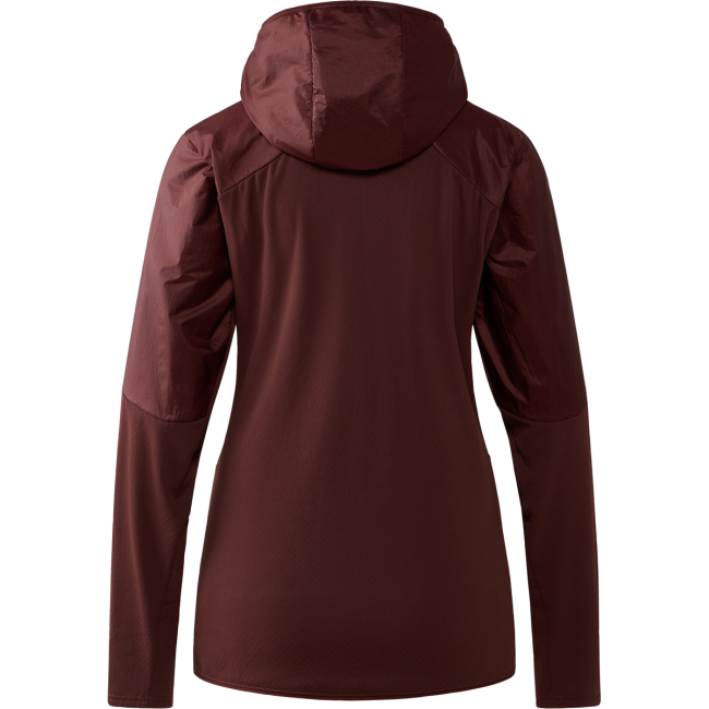 Haglöfs Nallo Touring Hybrid Mid W – Geacă strat intermediar hibridă pentru tură de schi - Maro Maroon Trail