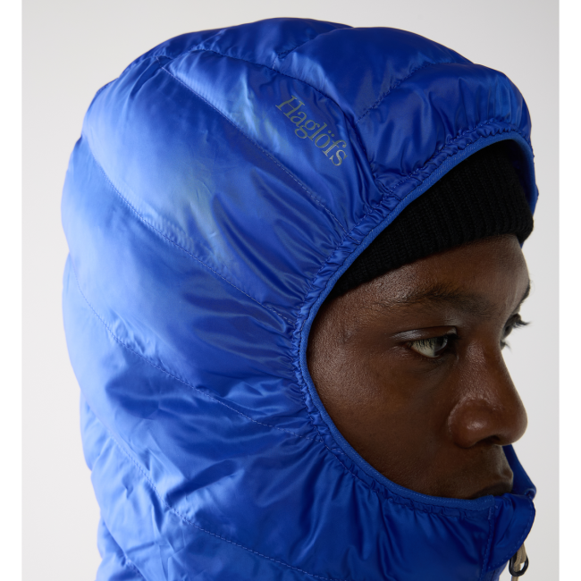Haglöfs Särna Mimic II Hood – Geacă izolată Mimic Gold cu glugă - Albastru Northern Blue