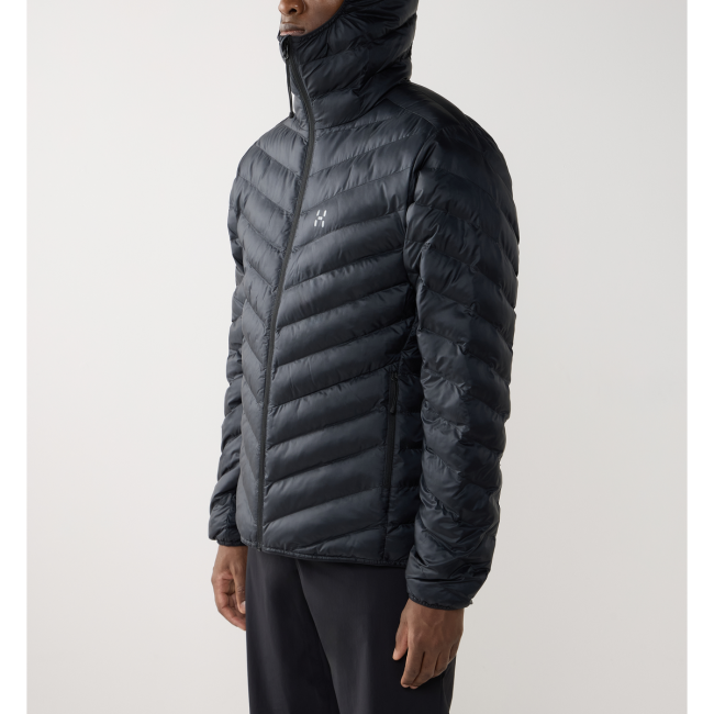 Haglöfs Särna Mimic II Hood – Geacă izolată Mimic Gold cu glugă - Negru True Black
