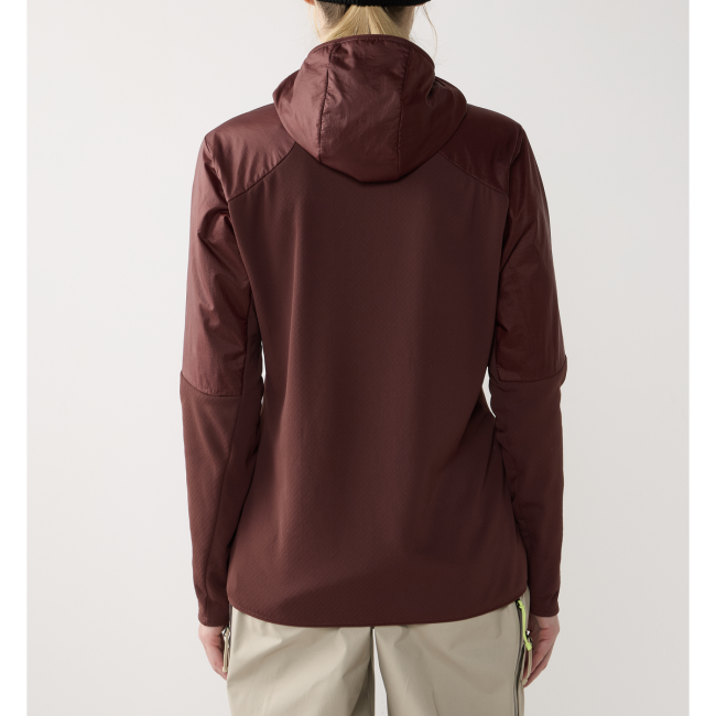Haglöfs Nallo Touring Hybrid Mid W – Geacă strat intermediar hibridă pentru tură de schi - Maro Maroon Trail