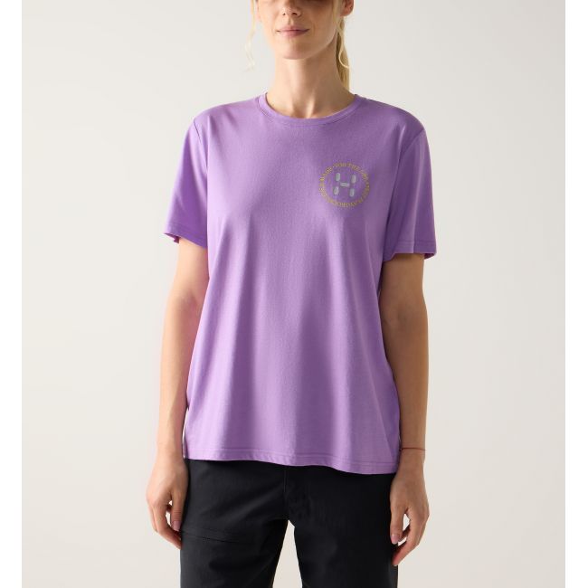 Haglöfs Outsiders Graphic Tee W – Tricou cu imprimeu - Mov Purple Ice