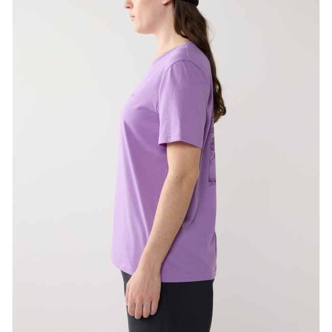 Haglöfs Outsiders Graphic Tee W – Tricou cu imprimeu - Mov Purple Ice 1