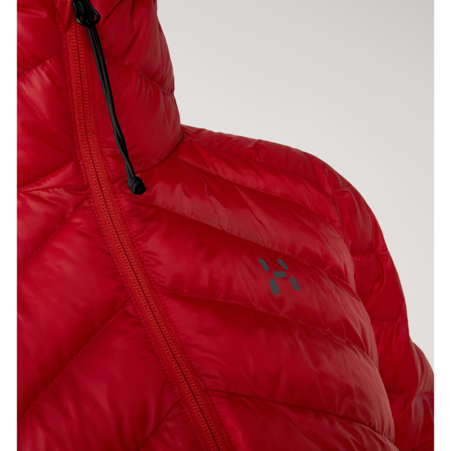 Haglöfs Särna Mimic II Hood W – Geacă izolată Mimic Gold cu glugă - Roșu Bright Red