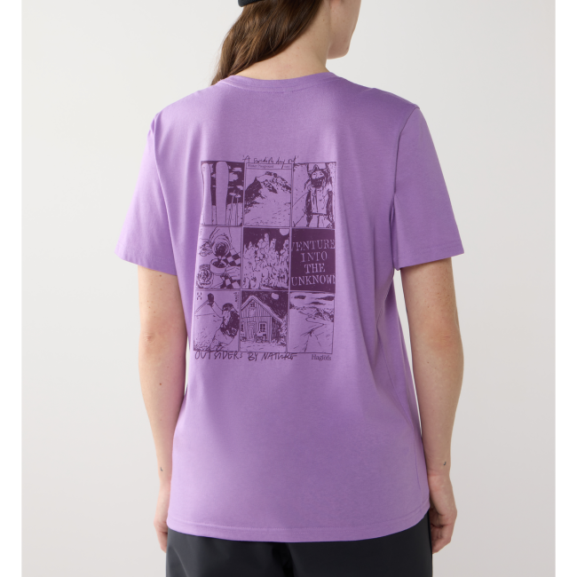 Haglöfs Outsiders Graphic Tee W – Tricou cu imprimeu - Mov Purple Ice 1
