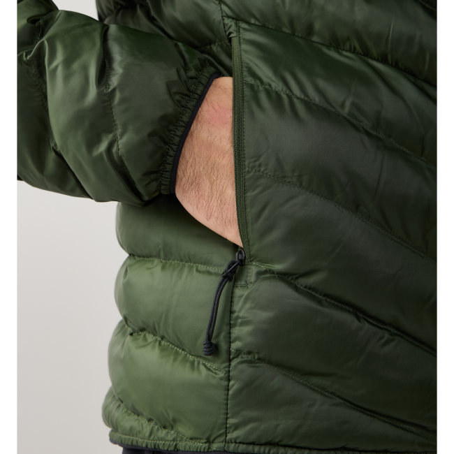 Haglöfs Särna Mimic II Hood – Geacă izolată Mimic Gold cu glugă - Verde închis Seaweed Green