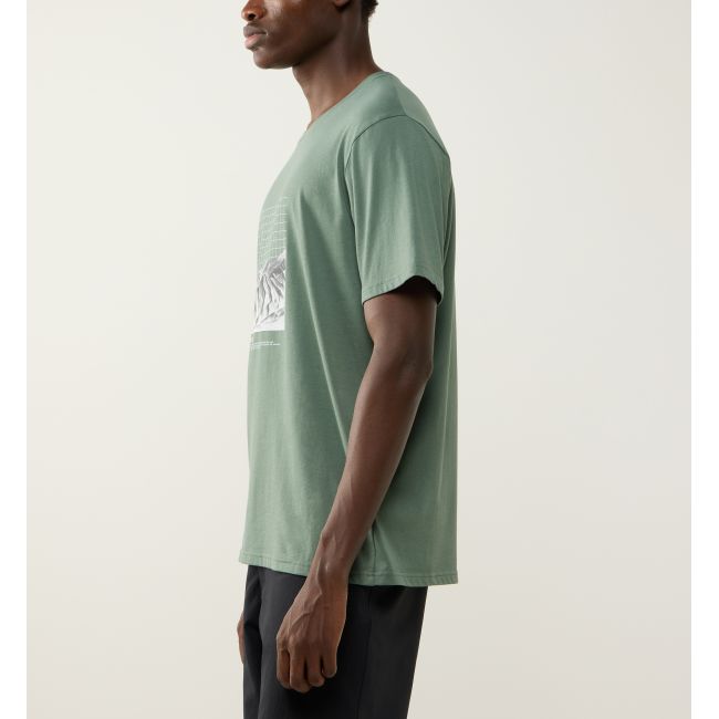 Haglöfs Outsiders Graphic Tee – Tricou cu imprimeu - Verde Chlorophyll Green