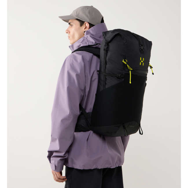 Haglöfs Magma Rolltop 40 WR – Rucsac rolltop 40 L rezistent la apă - Negru True Black