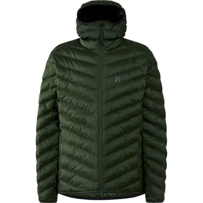 Haglöfs Särna Mimic II Hood – Geacă izolată Mimic Gold cu glugă - Verde închis Seaweed Green