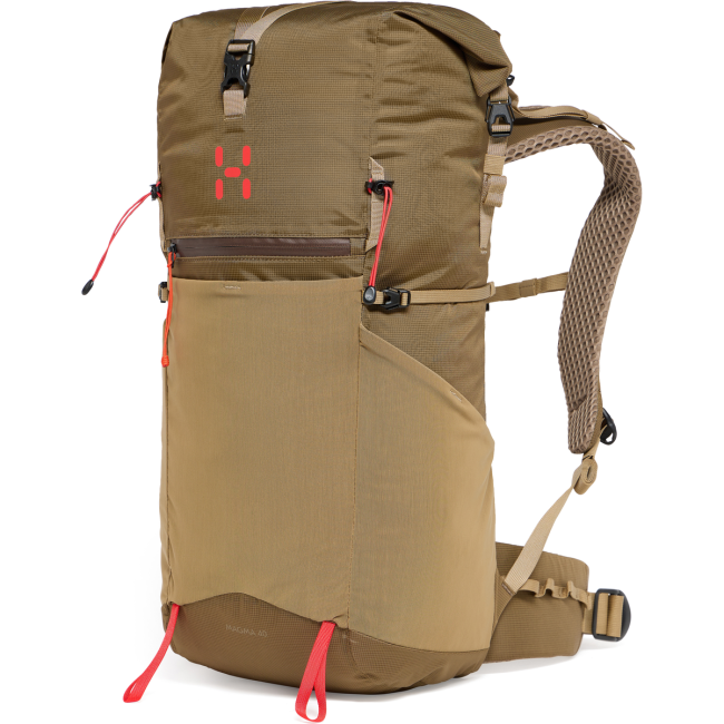 Haglöfs Magma Rolltop 40 WR – Rucsac rolltop 40 L rezistent la apă - Maro Teak Brown/Oak Brown