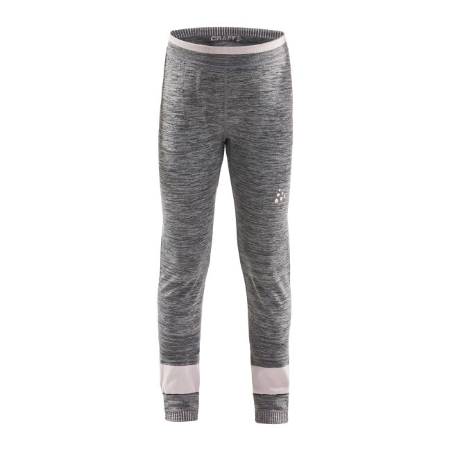 Craft Fuseknit Comfort Pants Junior – Pantaloni strat de bază pentru copii - Gri cu roz