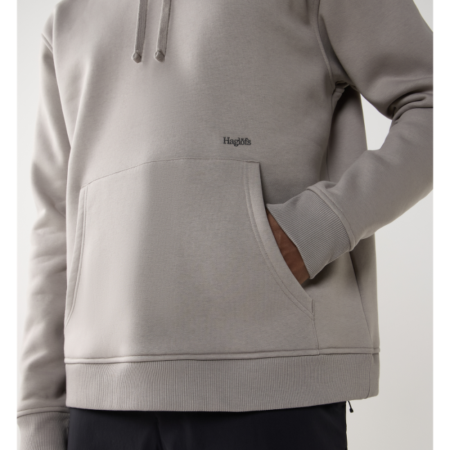 Haglöfs Hoodie – Hanorac din bumbac organic - Gri Stone Brick