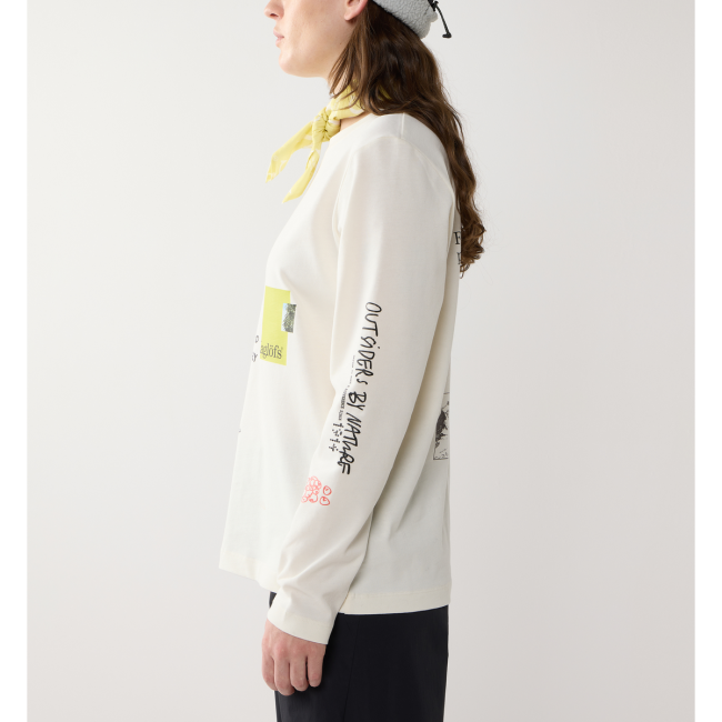 Haglöfs LS Tee W – Bluză din bumbac organic - Alb Soft White 3