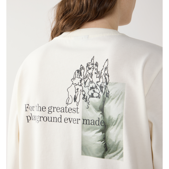 Haglöfs LS Tee W – Bluză din bumbac organic - Alb Soft White 3