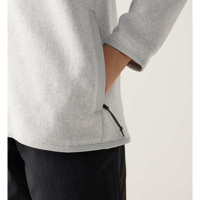 Haglöfs Swook II Mid Jacket W – Geacă fleece strat intermediar - Gri Stone Grey/Soft White