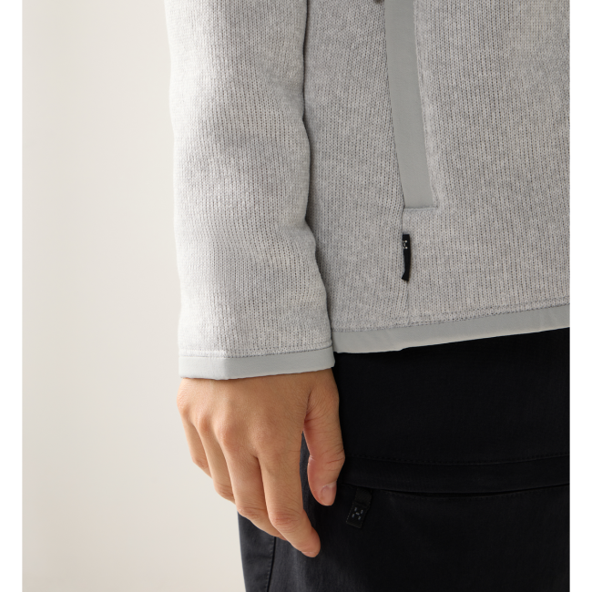 Haglöfs Swook II Mid Jacket W – Geacă fleece strat intermediar - Gri Stone Grey/Soft White