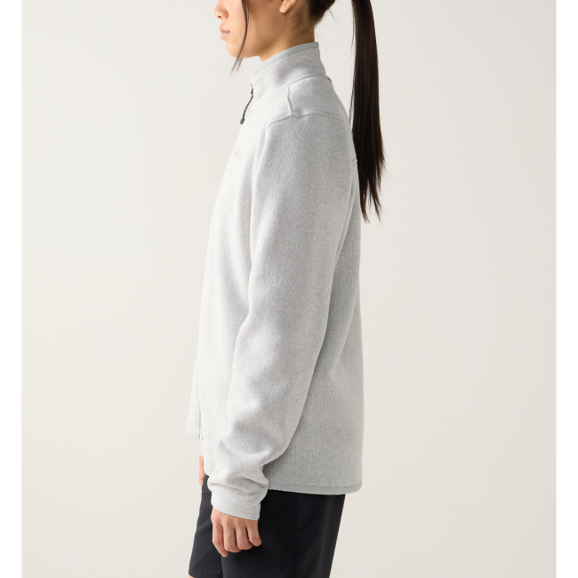 Haglöfs Swook II Mid Jacket W – Geacă fleece strat intermediar - Gri Stone Grey/Soft White
