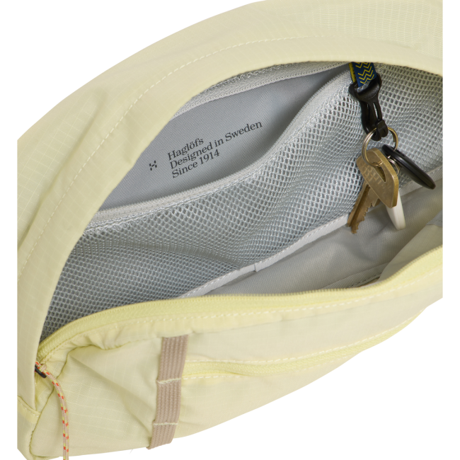 Haglöfs Tight Hip Pack 3,5 – Borsetă 3,5 L - Galben Yellow Rise/Chalk Beige