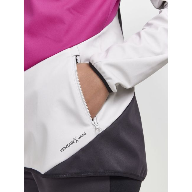 Craft Glide Jacket W – Geacă softshell de schi fond - Roz cu alb