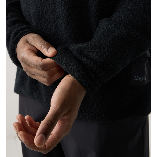 Haglöfs Vara Alpha Sweater – Bluză tehnică strat intermediar - Negru True Black