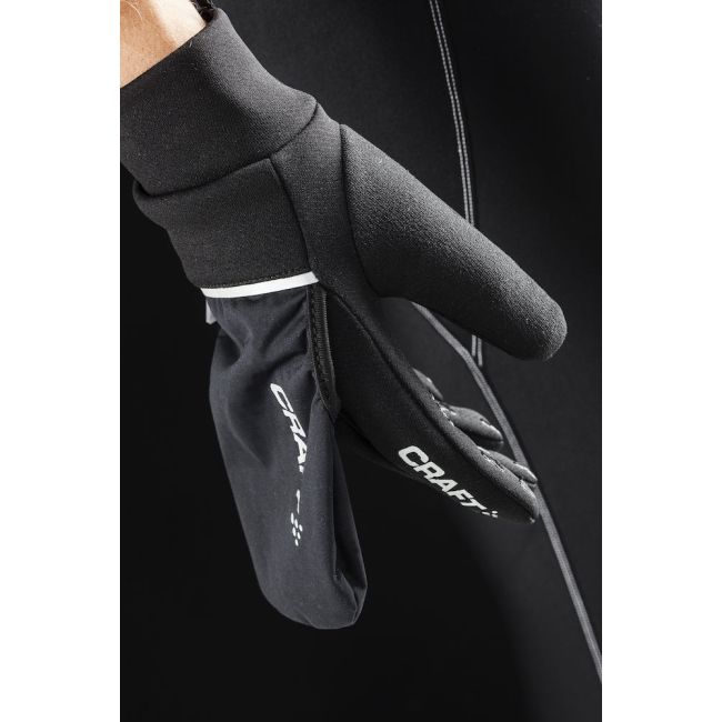 Craft Hybrid Weather Glove – Mănuși de ciclism 2 în 1 - Negru