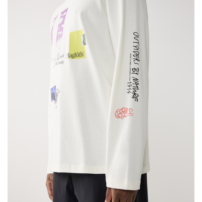 Haglöfs LS Tee – Bluză din bumbac organic - Alb Soft White 3