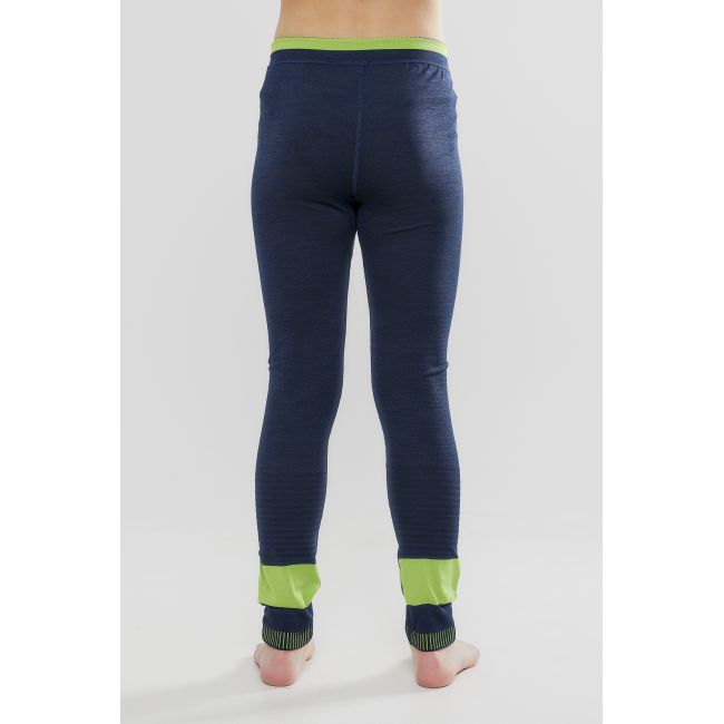 Craft Fuseknit Comfort Pants Junior – Pantaloni strat de bază pentru copii - Albastru închis cu verde