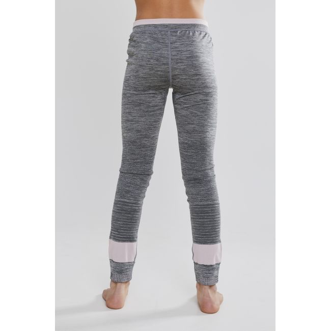 Craft Fuseknit Comfort Pants Junior – Pantaloni strat de bază pentru copii - Gri cu roz