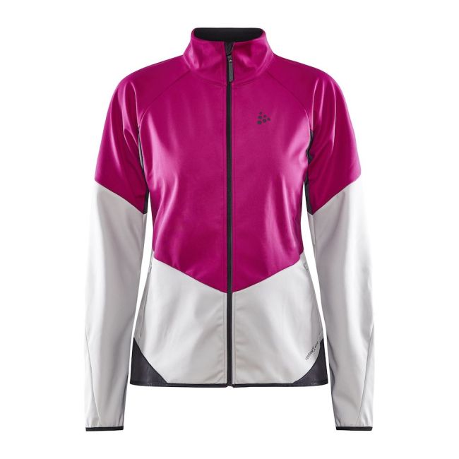 Craft Glide Jacket W – Geacă softshell de schi fond - Roz cu alb