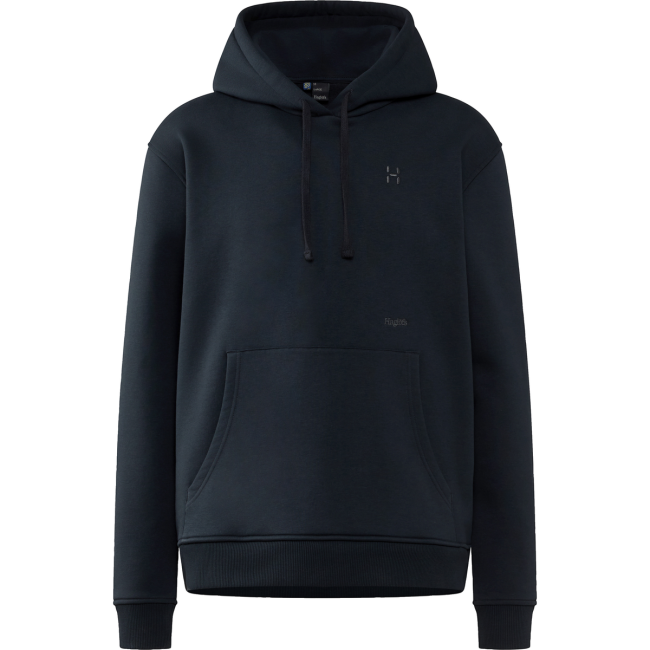 Haglöfs Hoodie – Hanorac din bumbac organic - Negru True Black