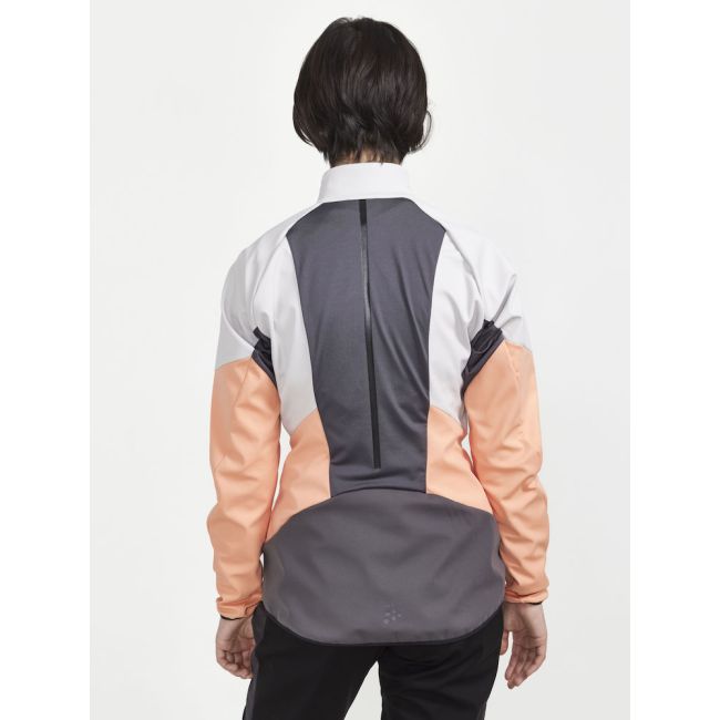 Craft Glide Jacket W – Geacă softshell de schi fond - Alb cu portocaliu